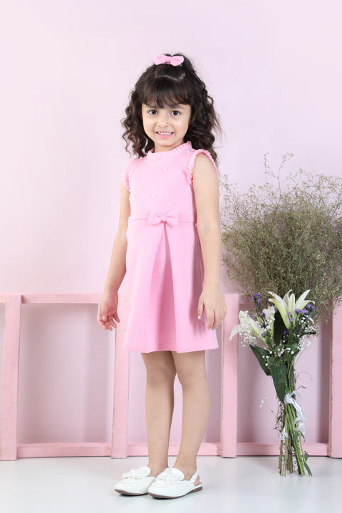 Pre-Order: Straight Dress with Pearls and Hair Bow