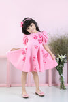 Pre-Order: Flare Dress with 3D Flowers and Hair Band