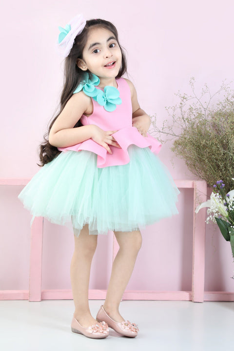 Pre-Order: Dress with Net Flare and Hair Accessory