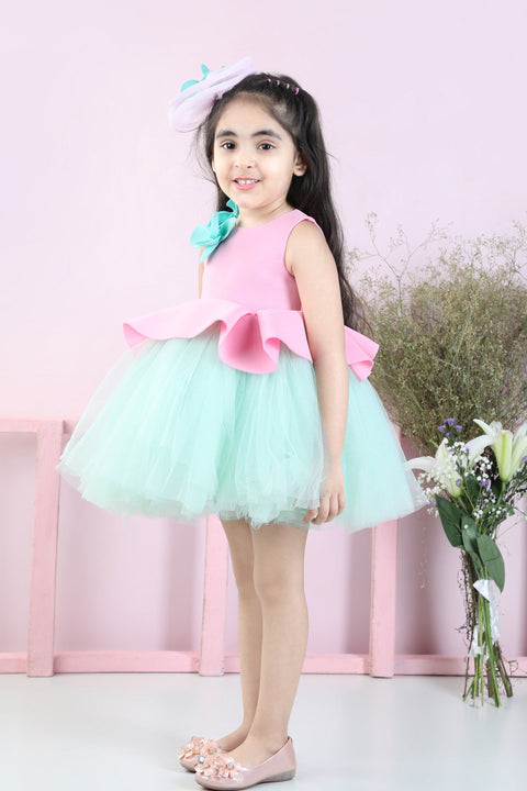 Pre-Order: Dress with Net Flare and Hair Accessory