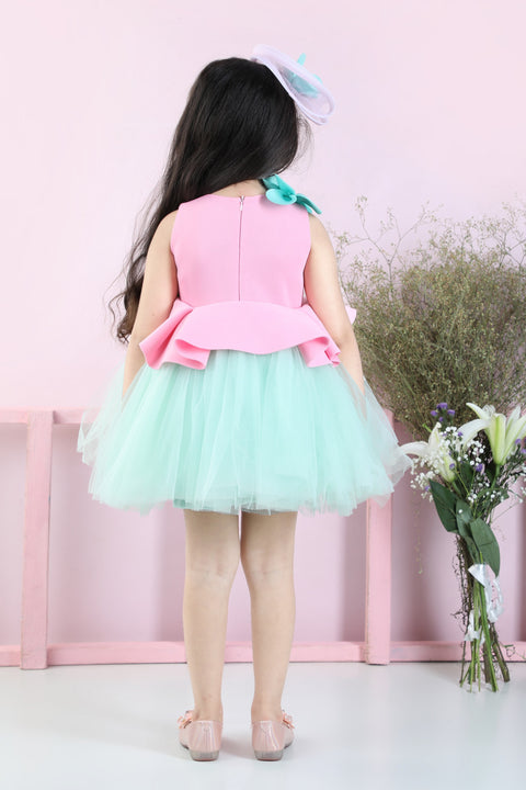 Pre-Order: Dress with Net Flare and Hair Accessory