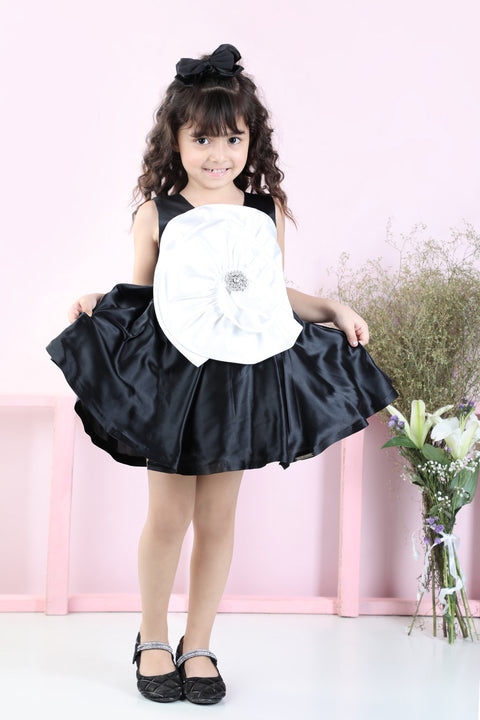 Pre-Order: Flare Dress with 3D Flower with work in Centre