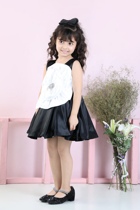 Pre-Order: Flare Dress with 3D Flower with work in Centre