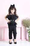 Pre-Order: Top with Metallic Tape includes Top, Pant, Belt and Hair Clip