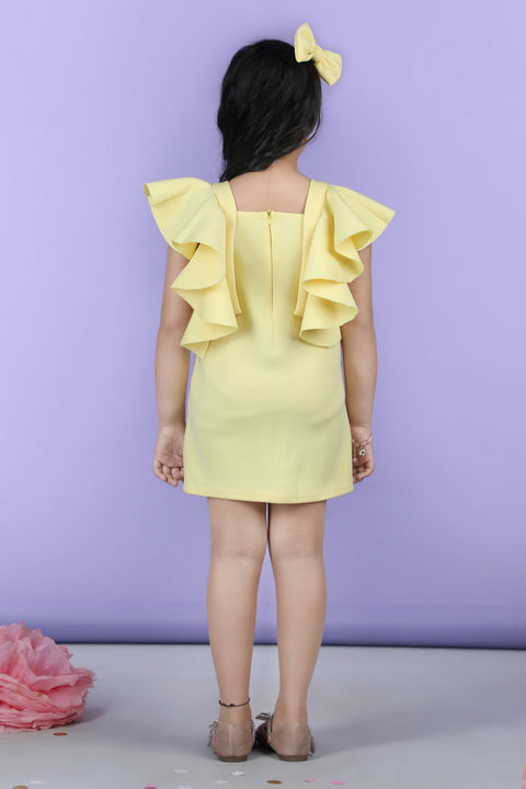 Pre-Order: A line dress embllished with wavy flaps