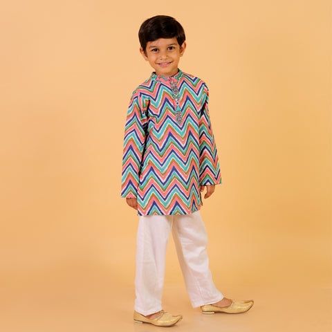 ZigZag Kurta Pyjama Set