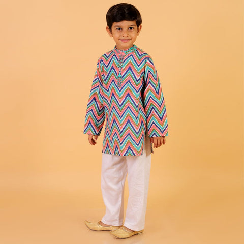 ZigZag Kurta Pyjama Set