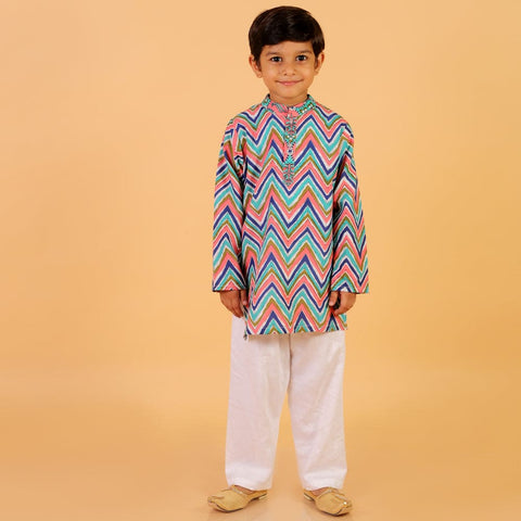 ZigZag Kurta Pyjama Set