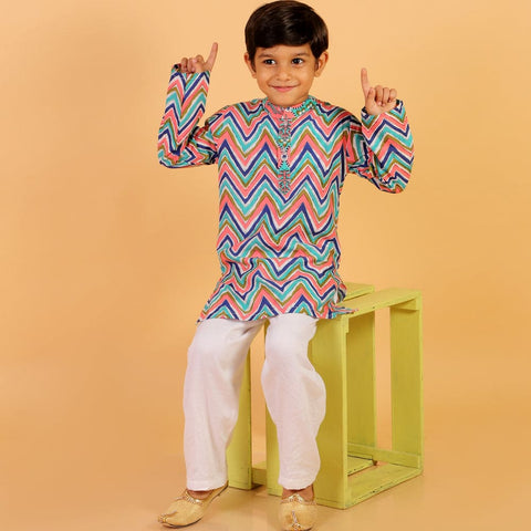 ZigZag Kurta Pyjama Set