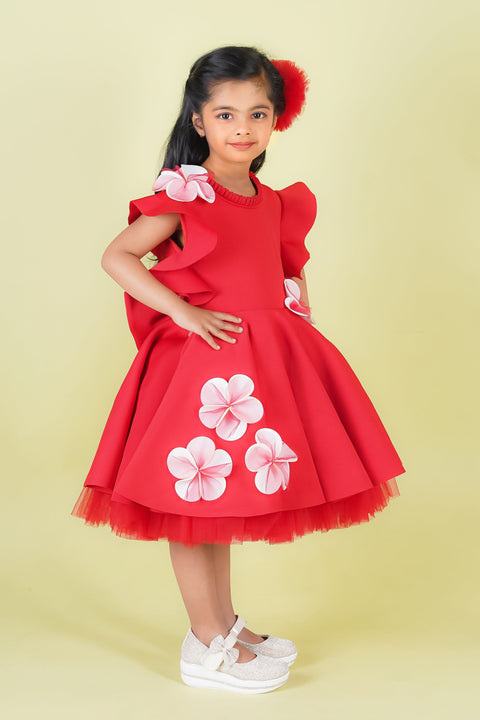 Pre-Order:  Neo Big Flower Knee Length Dress