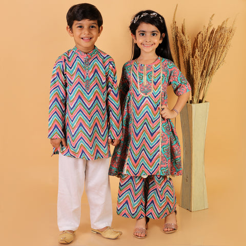 ZigZag Kurta Pyjama Set