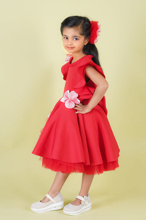 Pre-Order:  Neo Big Flower Knee Length Dress