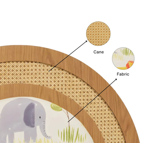 Pre-Order: Safari Cane and Oak Wood Kids Bed
