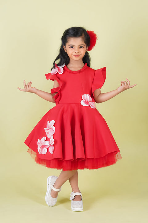 Pre-Order:  Neo Big Flower Knee Length Dress