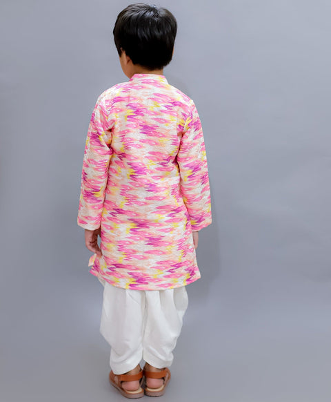Pre-Order: Shibori Print silk kurta with salwar