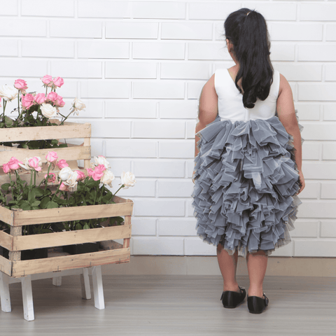 Pre-Order: Black and White Ruffled Dress