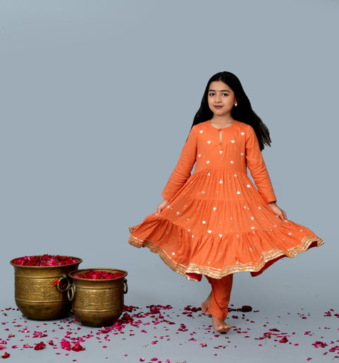 Pre-Order: Meher Tiered Malmal Dress Det