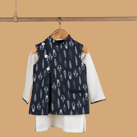 Pre-Order: BLACK AND WHITE PRINTED JACKET SET