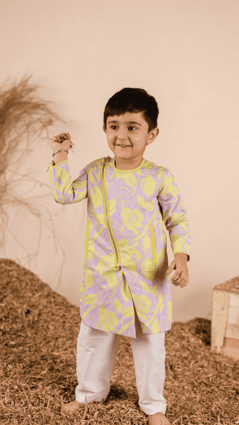 Pre-Order:Lilac Green Kurta pajama