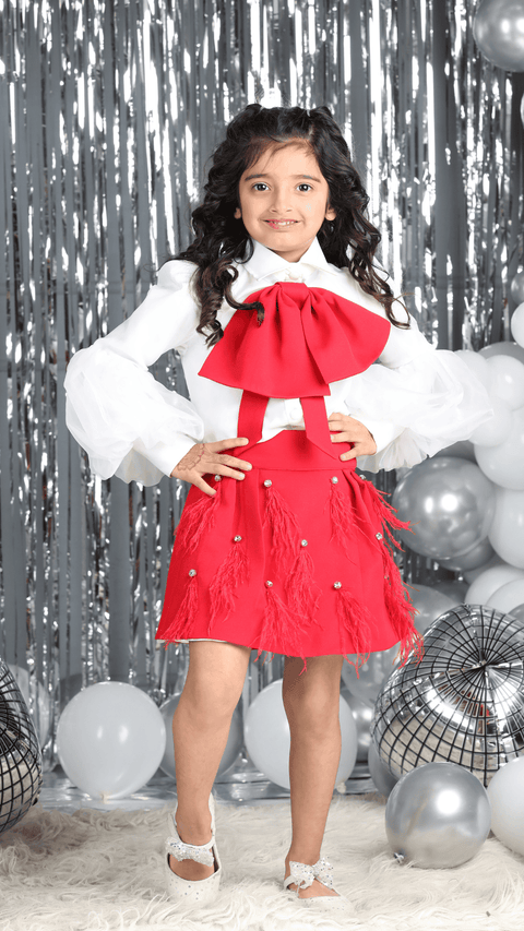 Pre-Order: 3 Piece With Fur Detailing On Skirt