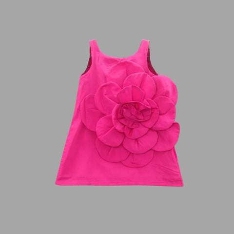 Pre-Order: Big Flower Sleeveless Taffeta Dress