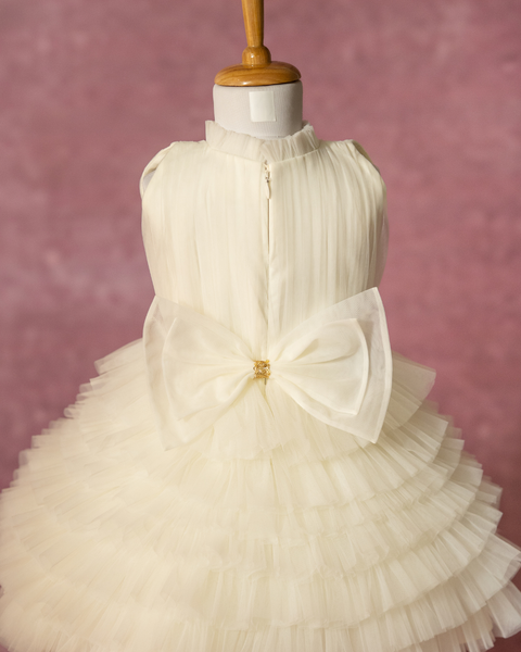 Pre-Order: Layered Butterfly Dress In Off-white