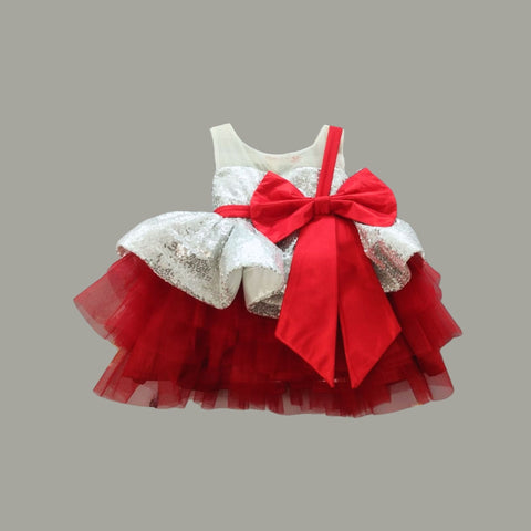 Pre-Order: Wonderland Sequence Dress with Embellished Bow
