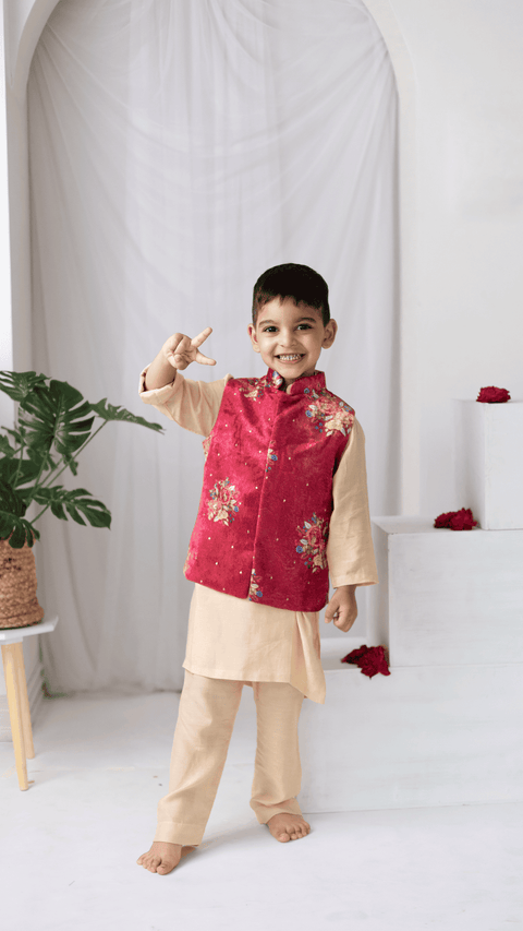 Pre-Order: RED FLORAL JACKET SET