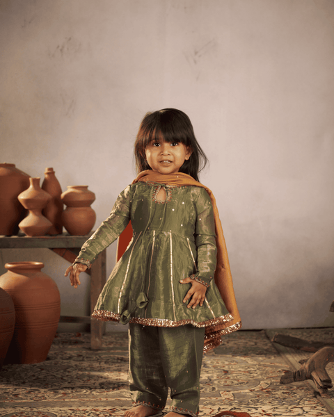 Pre-Order- OLIVE PUNJABI SET