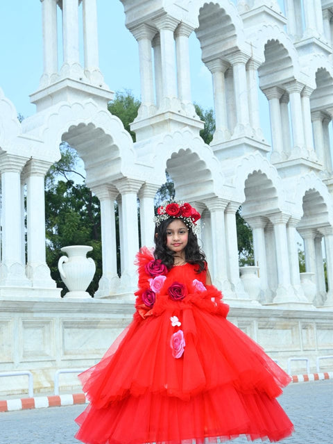 Pre-Order: Red Flower Gown