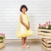 Pre-Order: Yellow Pompom Flared Dress