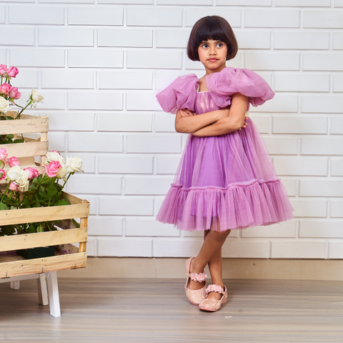Pre-Order: Pretty  Lavender Party Wear Dress