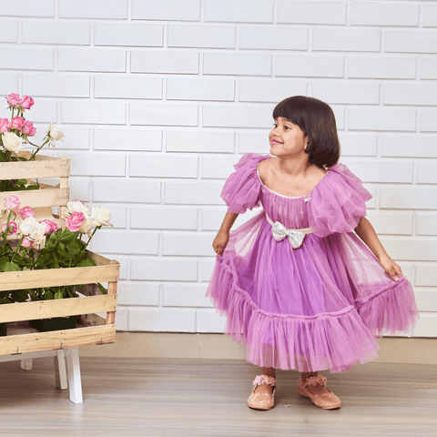 Pre-Order: Pretty  Lavender Party Wear Dress