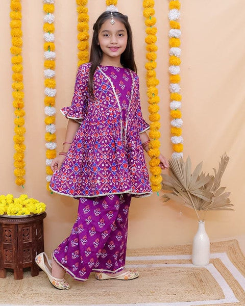 Purple Indo-Western 3 Piece Co-Ord Set