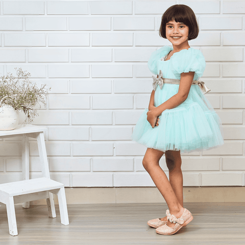 Pre-Order: Pretty Aqua Blue Party Wear Dress