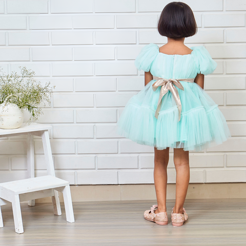 Pre-Order: Pretty Aqua Blue Party Wear Dress