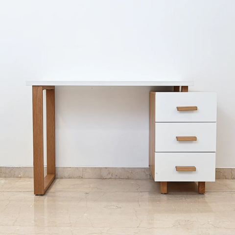 Pre-Order: White & Wood Study Desk with Corkboard