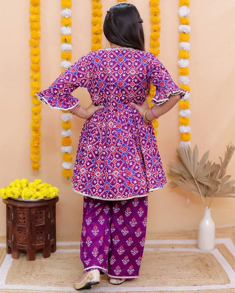 Purple Indo-Western 3 Piece Co-Ord Set