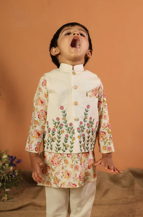 Pre-Order- BOY 3 Pc Bundi Set- Beige