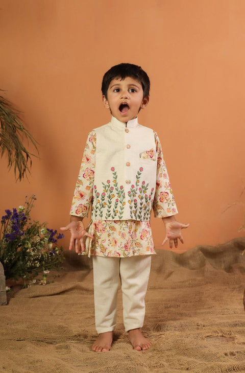 Pre-Order- BOY 3 Pc Bundi Set- Beige