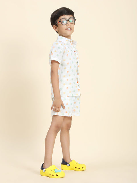 Pre-Order: Fireballs Printed Pure Linen  Premium Co-ords