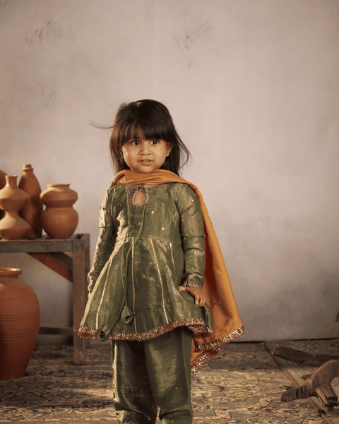 Pre-Order- OLIVE PUNJABI SET