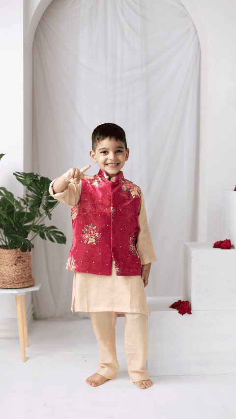 Pre-Order: RED FLORAL JACKET SET