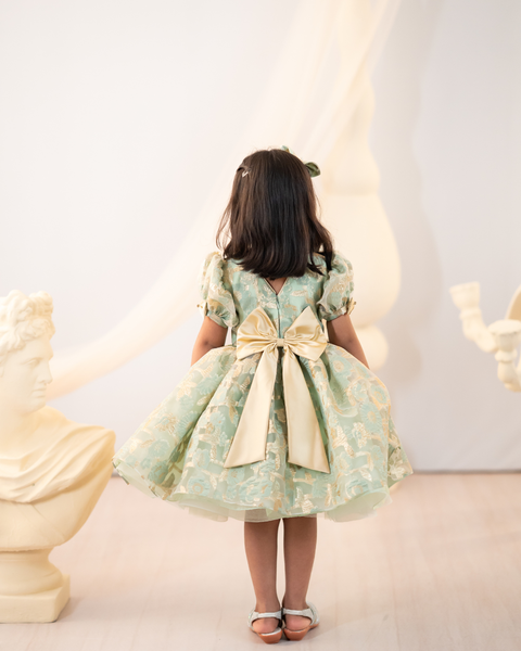 Pre-Order: Regal Jacquard Flared Dress