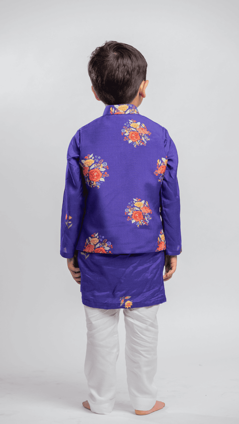 Pre-Order: PURPLE BIG FLORAL JACKET SET