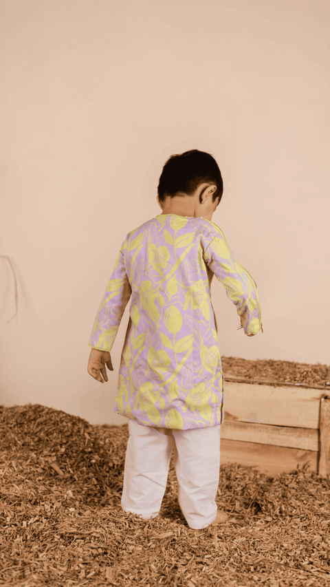 Pre-Order:Lilac Green Kurta pajama