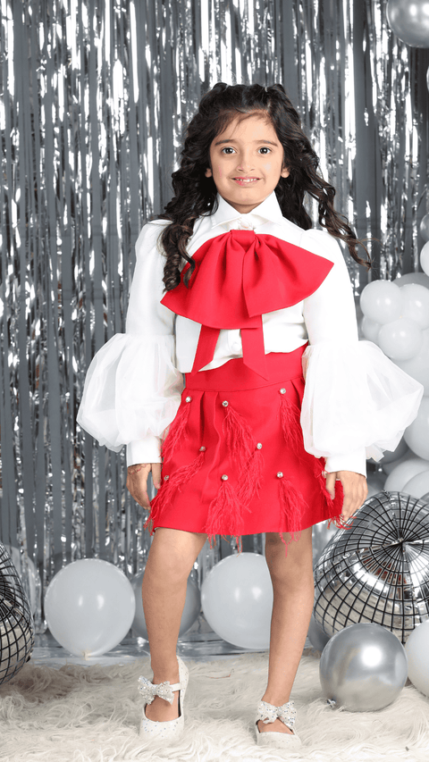 Pre-Order: 3 Piece With Fur Detailing On Skirt