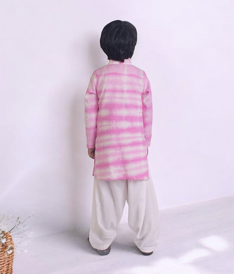 Pre-Order: Pink Tie & Dye Kurta with Salwar
