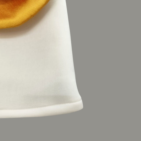 Pre-Order: DIisneyland Neoprene with White Sleeveless Dress with Yellow Taffeta Flower