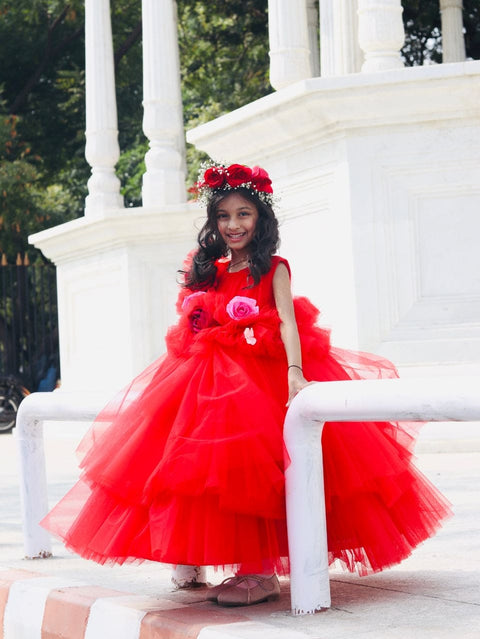 Pre-Order: Red Flower Gown